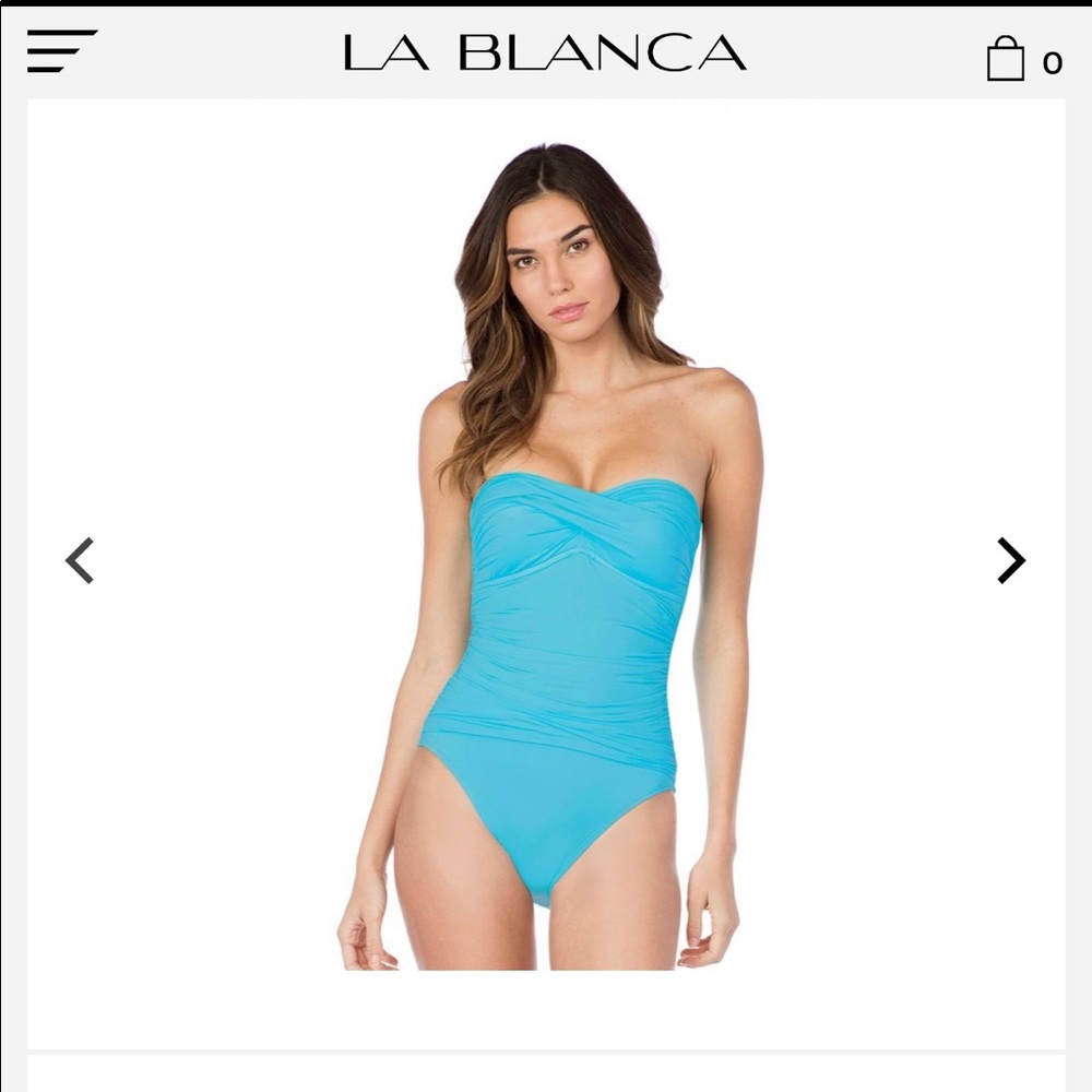 La Blanca Island Goddess Bandeau 1 piece